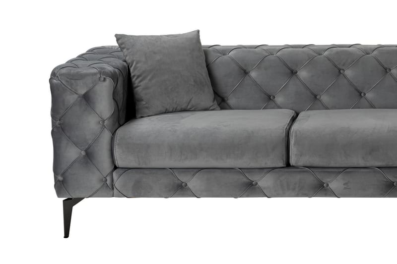 Canunda 3-seters Sofa med Høyre Sjeselong - Antrasitt - Møbler - Sofaer - Sofaer med sjeselong - 3 seters sofa med divan