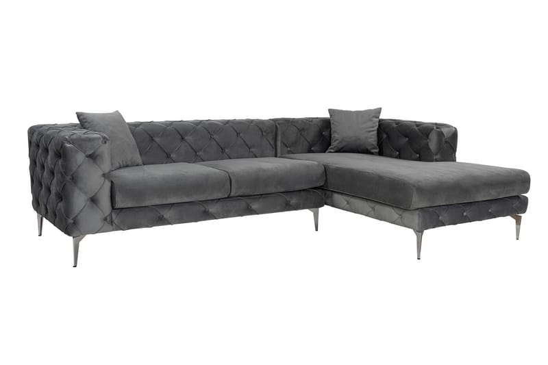 Canunda 3-seters Sofa med Høyre Sjeselong - Antrasitt - Møbler - Sofaer - Sofaer med sjeselong - 3 seters sofa med divan