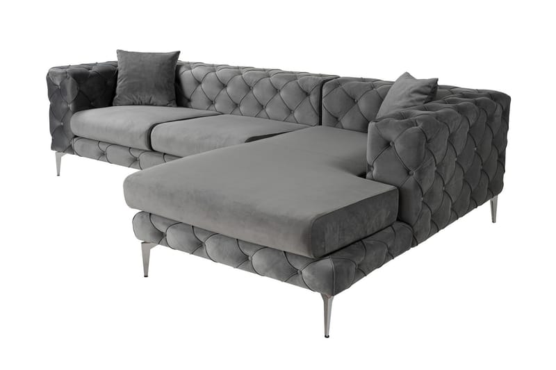 Canunda 3-seters Sofa med Høyre Sjeselong - Antrasitt - Møbler - Sofaer - Sofaer med sjeselong - 3 seters sofa med divan