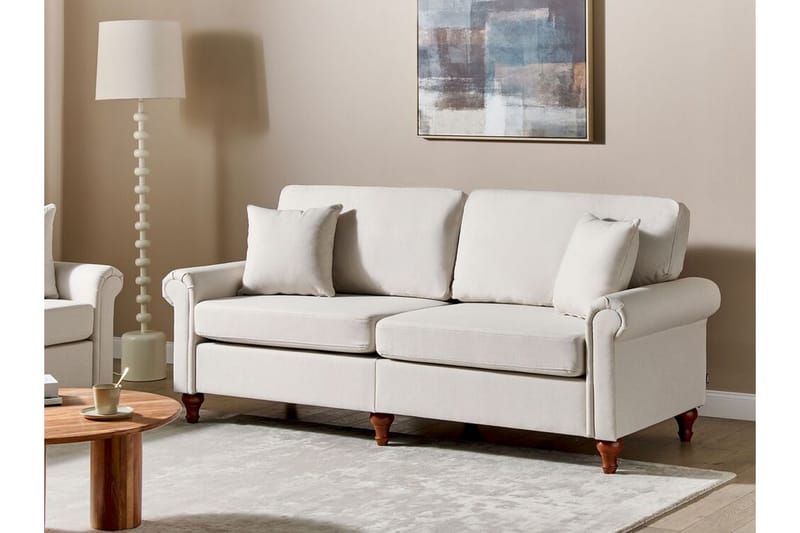 Cher Sofa 3-seter - Beige/Mørkt tre - Møbler - Sofaer - 3 seter sofa