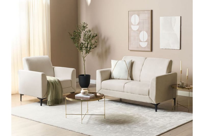 Chet Sofa 2-seter - Beige/Svart - Møbler - Sofaer - 2 seter sofa