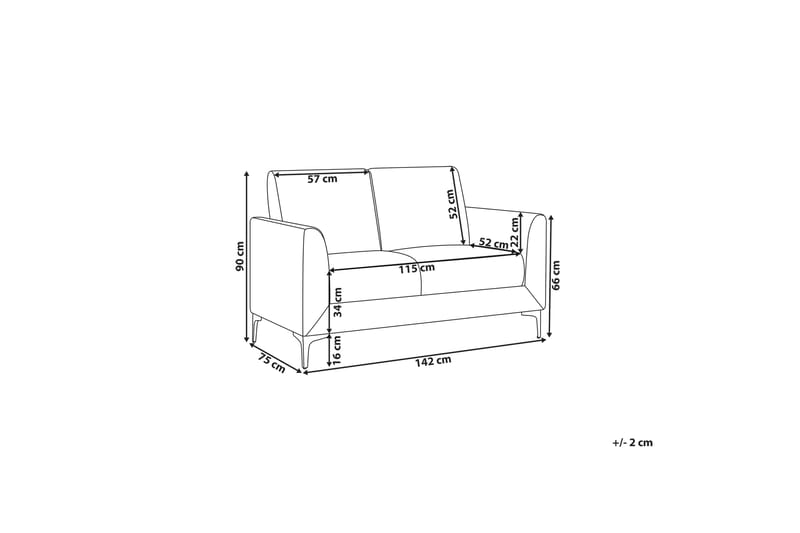 Chet Sofa 2-seter - Beige/Svart - Møbler - Sofaer - 2 seter sofa