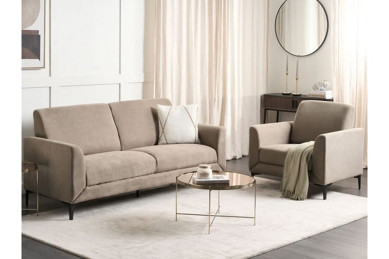 Chet Sofa 3-seter - Beige/Svart - Møbler - Sofaer - 3 seter sofa