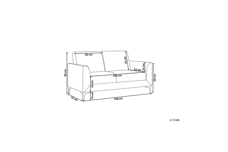 Chet Sofa 3-seter - Beige/Svart - Møbler - Sofaer - 3 seter sofa