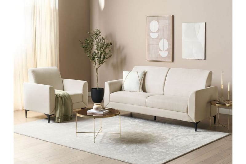 Chet Sofa 3-seter - Beige/Svart - Møbler - Sofaer - 3 seter sofa