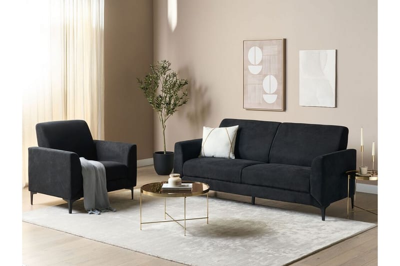 Chet Sofa 3-seter - Svart - Møbler - Sofaer - 3 seter sofa