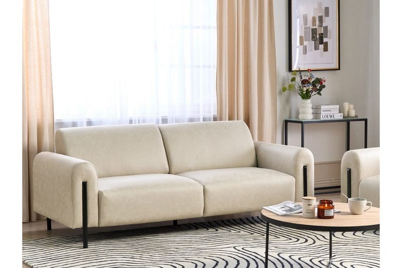 Christa Sofa 3-seter - Beige/Svart - Møbler - Sofaer - 3 seter sofa