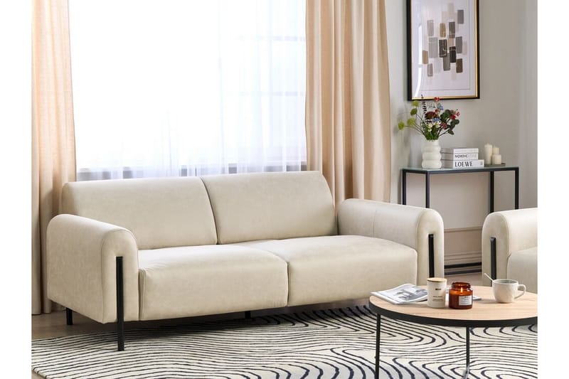 Christa Sofa 3-seter - Beige/Svart - Møbler - Sofaer - 3 seter sofa