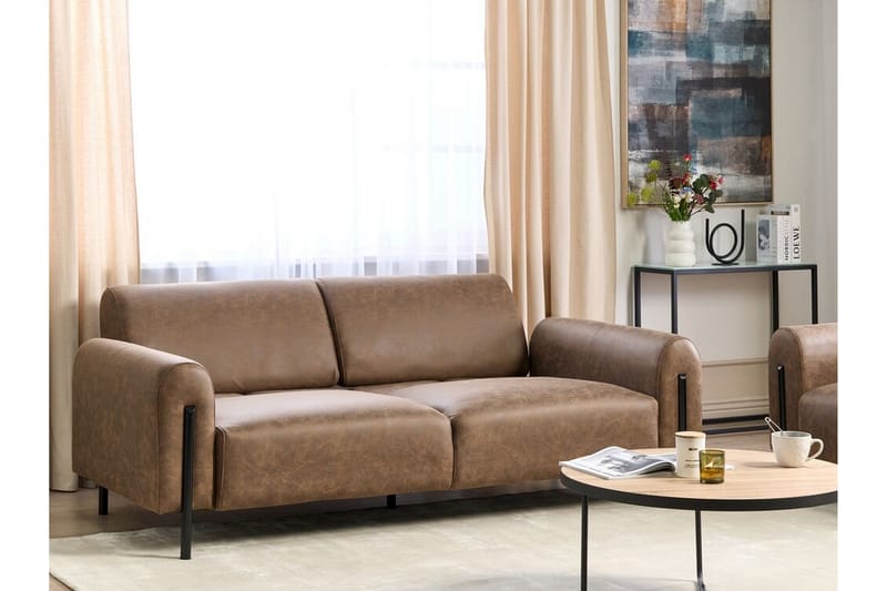 Christa Sofa 3-seter - Brun/Svart - Møbler - Sofaer - 3 seter sofa