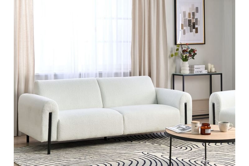 Christa Sofa 3-seter - Hvit/Svart - Møbler - Sofaer - 3 seter sofa