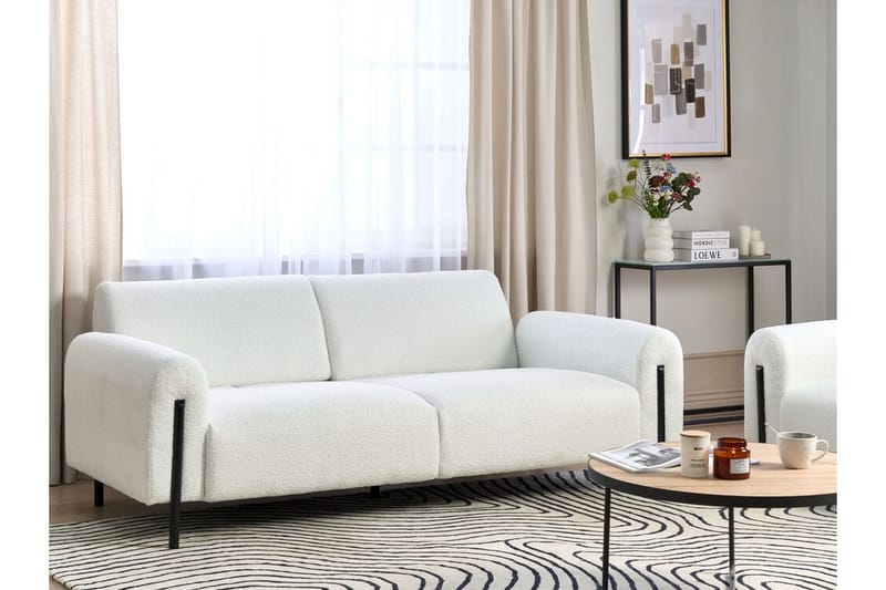 Christa Sofa 3-seter - Hvit/Svart - Møbler - Sofaer - 3 seter sofa