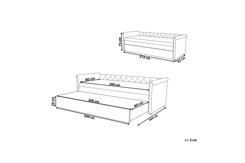 Dagseng Drancy 80x200 cm - Grønn - Møbler - Sofaer - Dagsenger