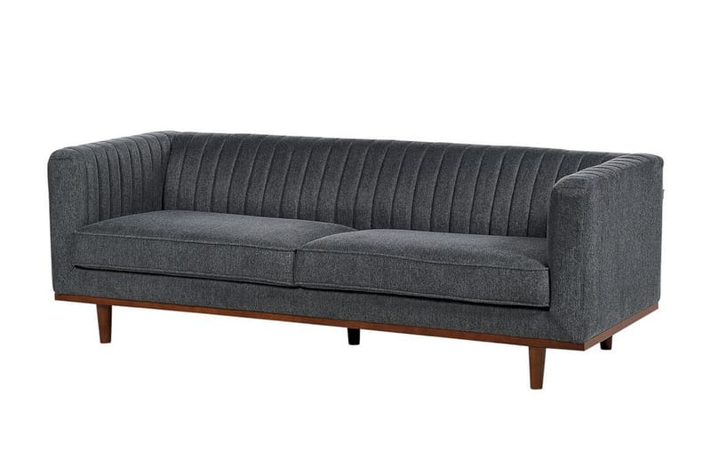 Daymian Sofa 3-seter - Grå/Mørkt tre - Møbler - Sofaer - 3 seter sofa