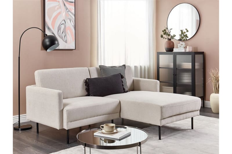 Deajna Hjørnesofa 2-seter - Beige/Svart - Møbler - Sofaer - Hjørnesofaer