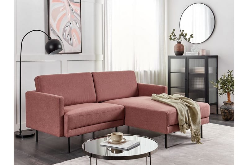 Deajna Hjørnesofa 2-seter - Rosa/Brun/Svart - Møbler - Sofaer - Hjørnesofaer