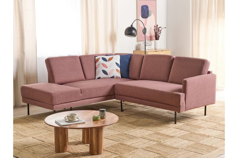 Deajna Hjørnesofa 4-seter - Rosa/Brun/Svart - Møbler - Sofaer - Hjørnesofaer