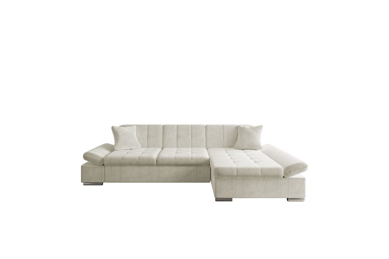 Djerra Sofa med Divan 3-seter - Beige - Møbler - Sofaer - Sofaer med sjeselong - 3 seters sofa med divan