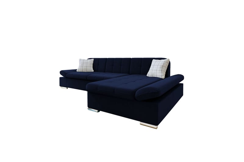 Djerra Sofa med Divan 3-seter - Blå/Grå - Møbler - Sofaer - Sofaer med sjeselong - 3 seters sofa med divan