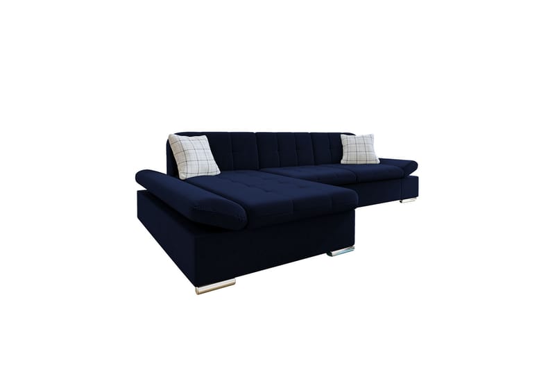 Djerra Sofa med Divan 3-seter - Blå/Grå - Møbler - Sofaer - Sofaer med sjeselong - 3 seters sofa med divan