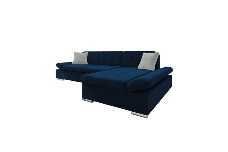 Djerra Sofa med Divan 3-seter - Blå/Lys grå - Møbler - Sofaer - Sofaer med sjeselong - 3 seters sofa med divan