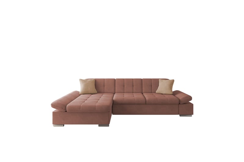 Djerra Sofa med Divan 3-seter - Rosa/Beige - Møbler - Sofaer - Sofaer med sjeselong - 3 seters sofa med divan