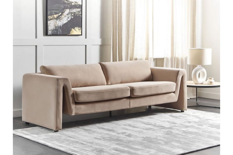 Durran Sofa 3-seter - Beige/Svart - Møbler - Sofaer - 3 seter sofa