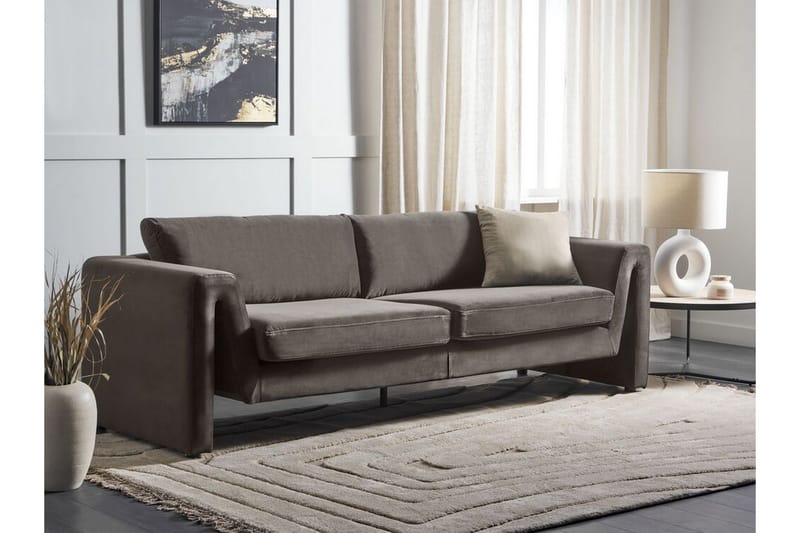 Durran Sofa 3-seter - Grå/Svart - Møbler - Sofaer - 3 seter sofa