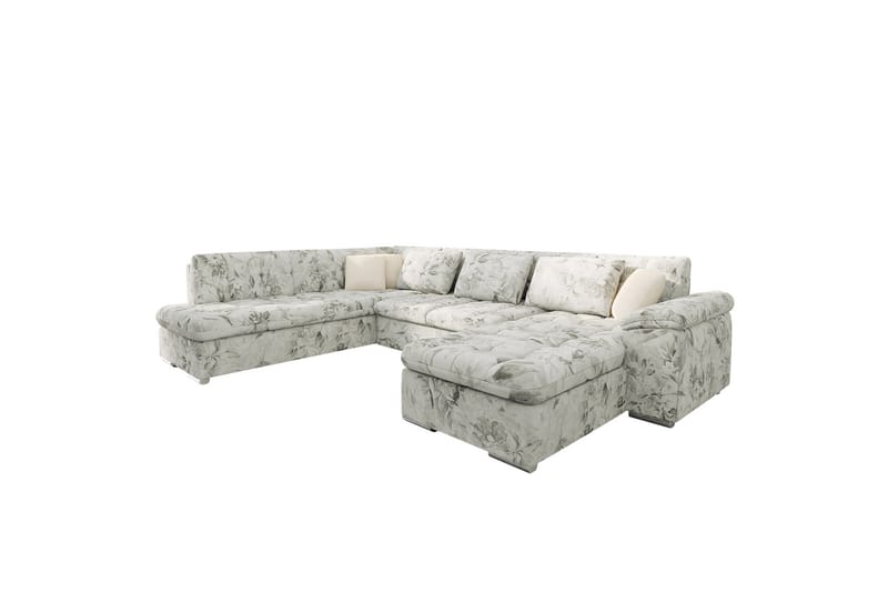 Dynir Sofa med Sjeselong og Divan 4-seter - Flerfarget/Beige - Møbler - Sofaer - Sofaer med sjeselong - 4 seters sofa med divan