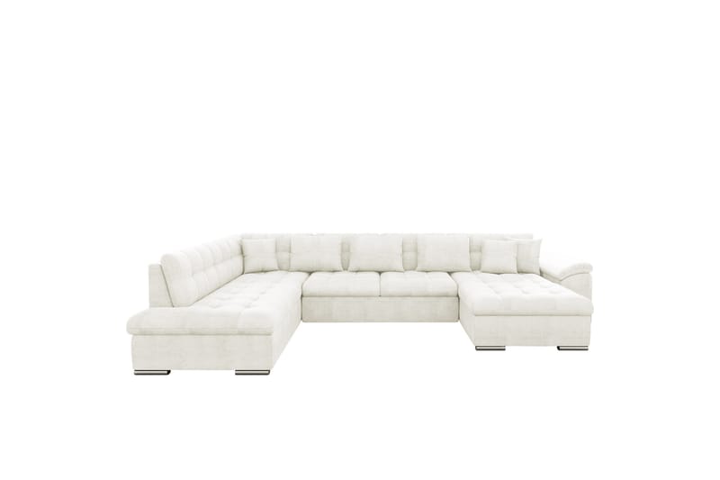 Dynir Sofa med Sjeselong og Divan 4-seter - Hvit - Møbler - Sofaer - Sofaer med sjeselong - 4 seters sofa med divan