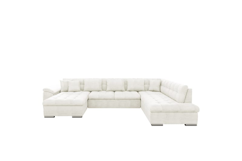 Dynir Sofa med Sjeselong og Divan 4-seter - Hvit - Møbler - Sofaer - Sofaer med sjeselong - 4 seters sofa med divan