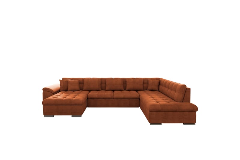 Dynir Sofa med Sjeselong og Divan 4-seter - Oransje - Møbler - Sofaer - Sofaer med sjeselong - 4 seters sofa med divan