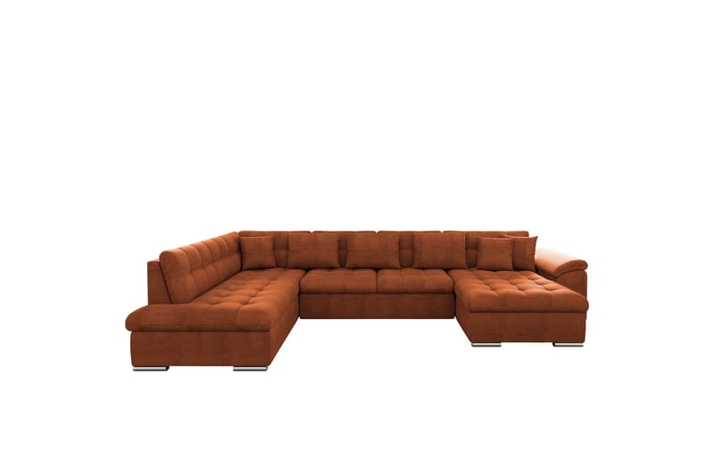 Dynir Sofa med Sjeselong og Divan 4-seter - Oransje - Møbler - Sofaer - Sofaer med sjeselong - 4 seters sofa med divan