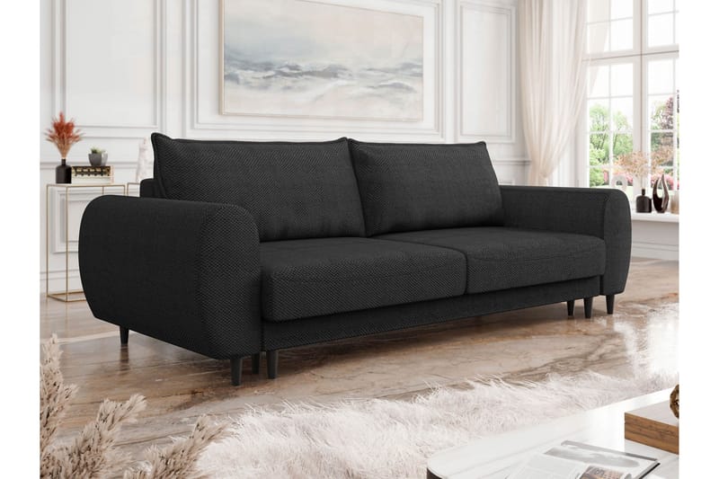 Eduardo Sofa 3-seter - Svart - Møbler - Sofaer - 3 seter sofa