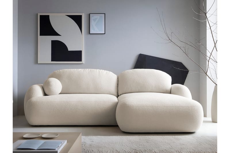 Efrem Sofa med Sjeselong 3-seter - Beige - Møbler - Sofaer - Sofaer med sjeselong - 3 seters sofa med divan