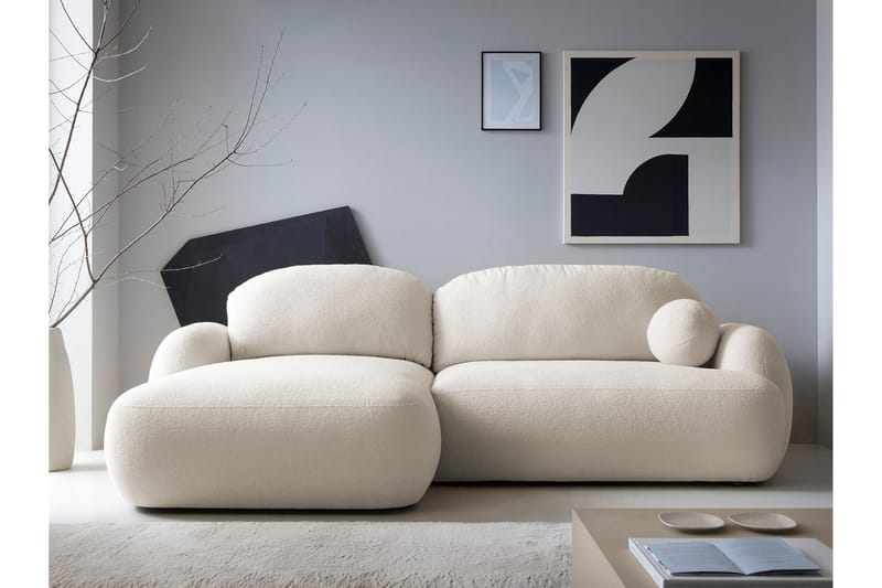 Efrem Sofa med Sjeselong 3-seter - Beige - Møbler - Sofaer - Sofaer med sjeselong - 3 seters sofa med divan