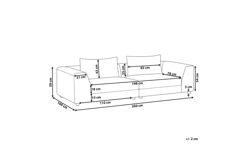 Fabius Sofa 3-seter - Brun - Møbler - Sofaer - 3 seter sofa