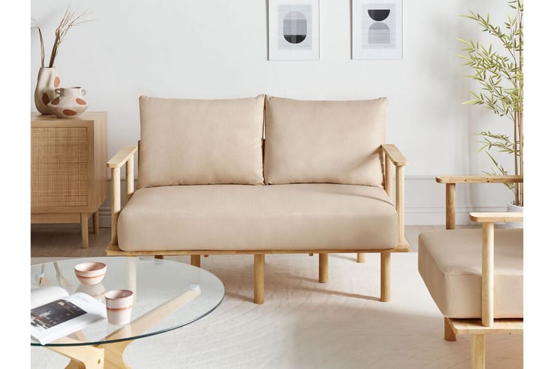 Fadey Sofa 2-seter - Beige/Lyst tre - Møbler - Sofaer - 2 seter sofa