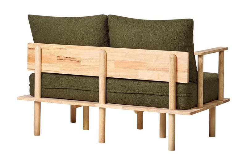 Fadey Sofa 2-seter - Grønn/Lyst tre - Møbler - Sofaer - 2 seter sofa