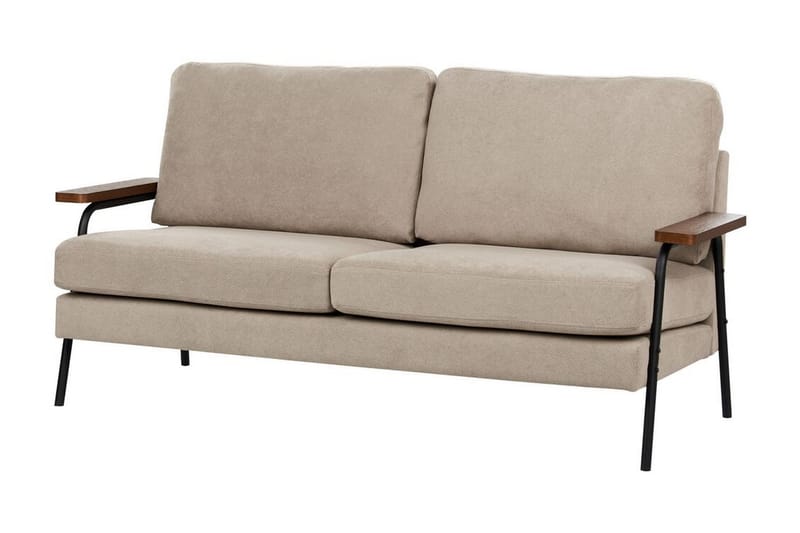 Faris Sofa 3-seter - Beige/Mørkt tre/Svart - Møbler - Sofaer - 3 seter sofa