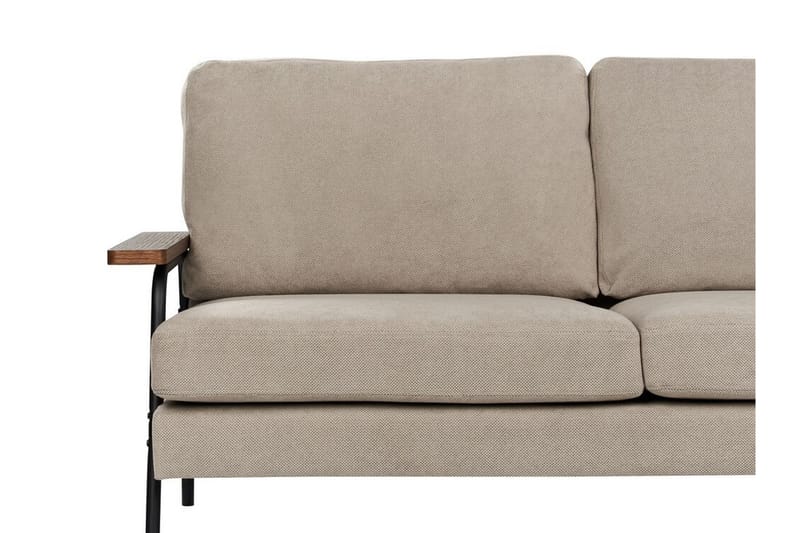 Faris Sofa 3-seter - Beige/Mørkt tre/Svart - Møbler - Sofaer - 3 seter sofa