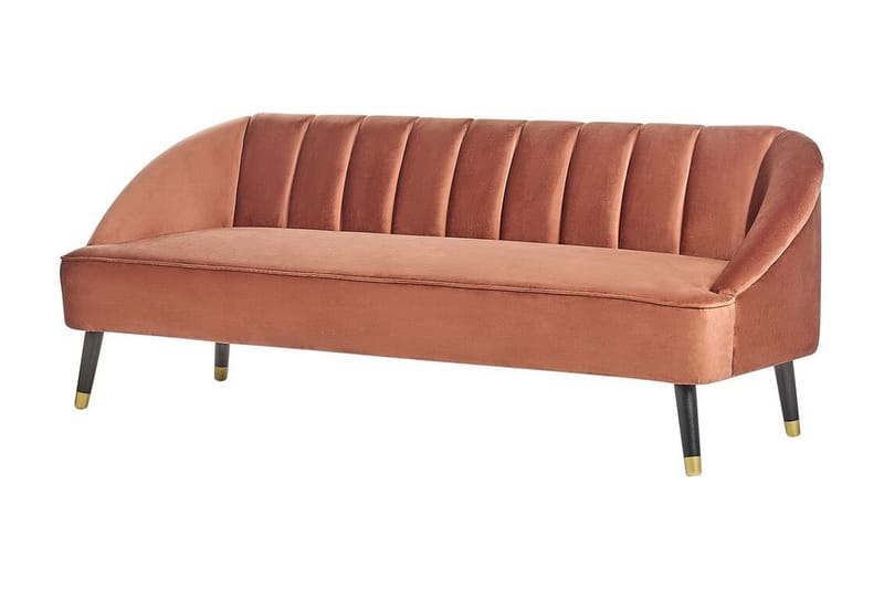 Farrin Sofa 3-seter - Brun/Svart/Gull - Møbler - Sofaer - 3 seter sofa