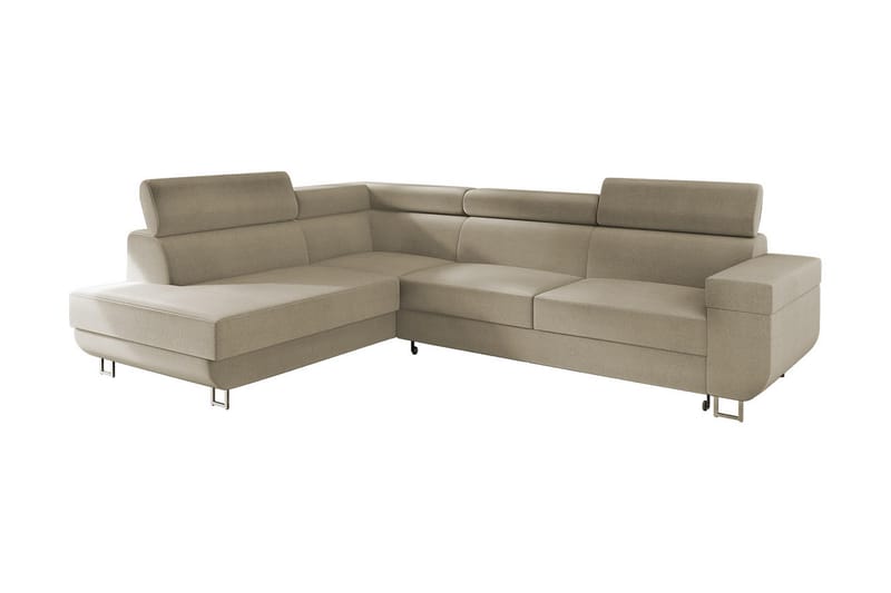 3-seters Hjønresovesofa Argueso - Beige - Møbler - Sofaer - Fløyelssofaer