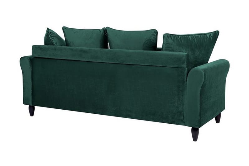 Sofa Hoti Fløyel - Grønn - Fløyelssofaer - 3 seter sofa