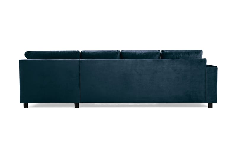 U-sofa Nevada Large Divan Venstre Fløyel - Midnattsblå - Møbler - Sofaer - Fløyelssofaer