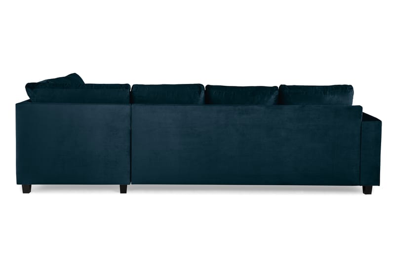 U-sofa Nevada Large Divan Venstre Fløyel - Midnattsblå - Møbler - Sofaer - Fløyelssofaer