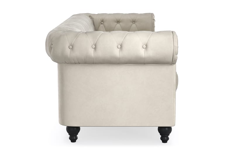 Fløyelssofa Walton Lyx 3-seter - Beige - Møbler - Sofaer - Chesterfield sofaer