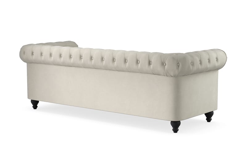 Fløyelssofa Walton Lyx 3-seter - Beige - Møbler - Sofaer - Chesterfield sofaer