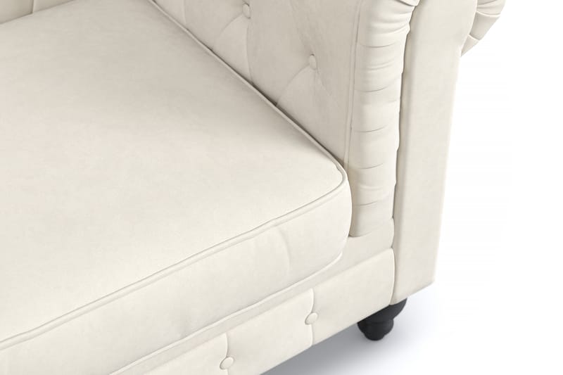 Fløyelssofa Walton Lyx 3-seter - Beige - Møbler - Sofaer - Chesterfield sofaer