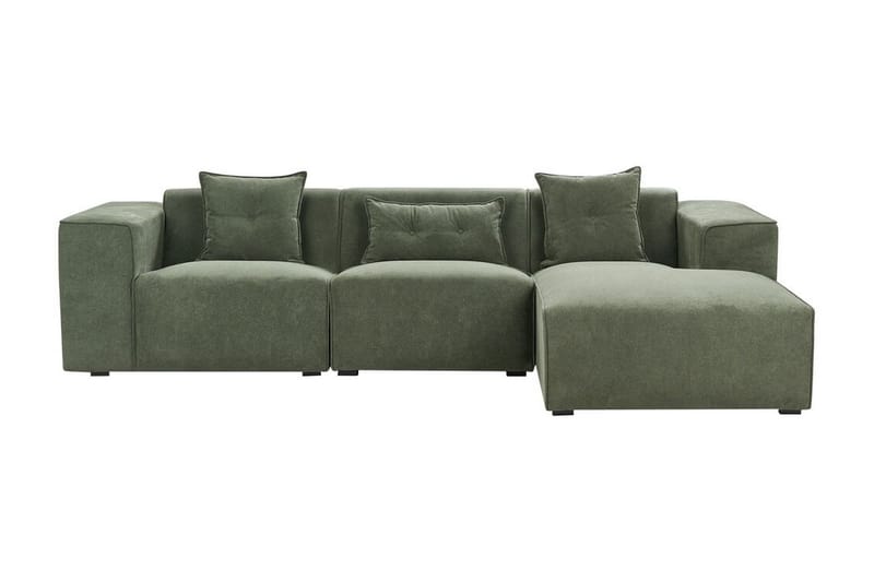 Floriana Hjørnesofa 3-seter - Grønn/Svart - Møbler - Sofaer - Hjørnesofaer