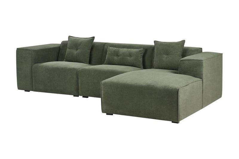 Floriana Hjørnesofa 3-seter - Grønn/Svart - Møbler - Sofaer - Hjørnesofaer